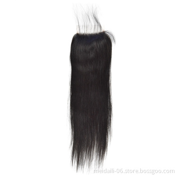 new hot sale korean swiss 4x4 closure human hair transparent lace
